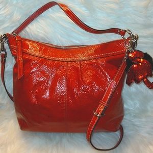 Bright red coach purse Clearance